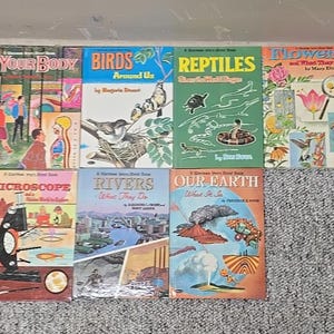 Vintage 1964 A Whiteman Learn about Book Reptiles, Birds, Your Body PB Books