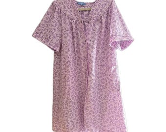 Dream Rest Pink Floral Snap Front Pockets Sleepwear Nightgown Womans Size 2X
