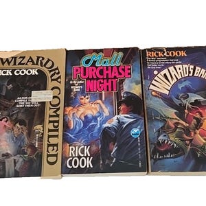 Lot of 3 Vintage Rick Cook Wizard Magic Fantasy Science Fiction Paperback Books