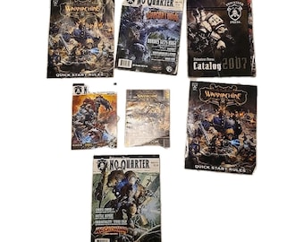 Lot of 7 Vintage Privateer Press No Quarter and Warmachine RPG Catalog Magazines
