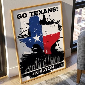 Houston Texans Art Print: NFL Football Team Decor (Digital Download