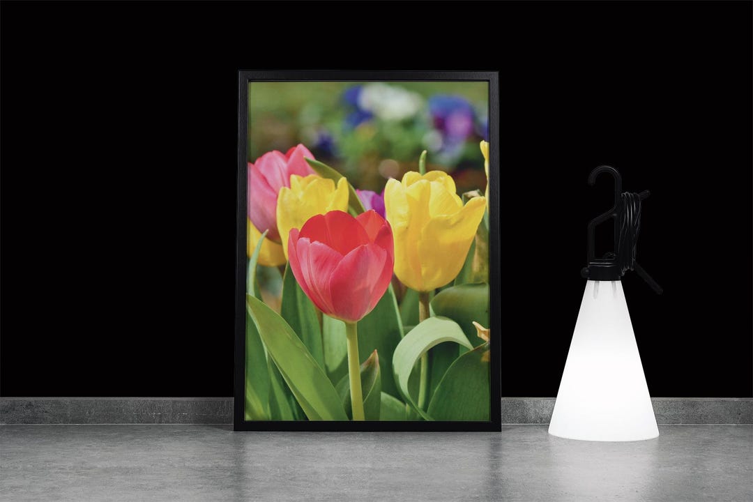Vintage Tulip Print: Colorful Floral Botanical Wall Art (digital ...