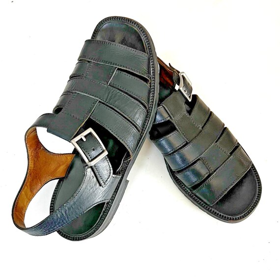 Bally Giardinetto Sandals Black Leather Open Toe Fisherman  display picture 2