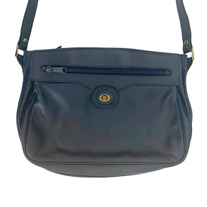 Vintage Etienne Aigner Leather Navy Crossbody Bag Shoulder Purse