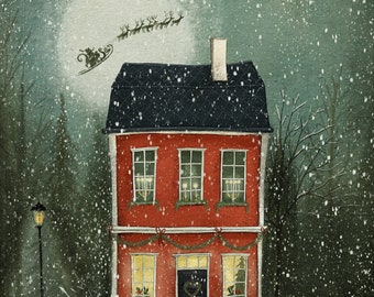 Christmas night - Art print (3 different sizes)