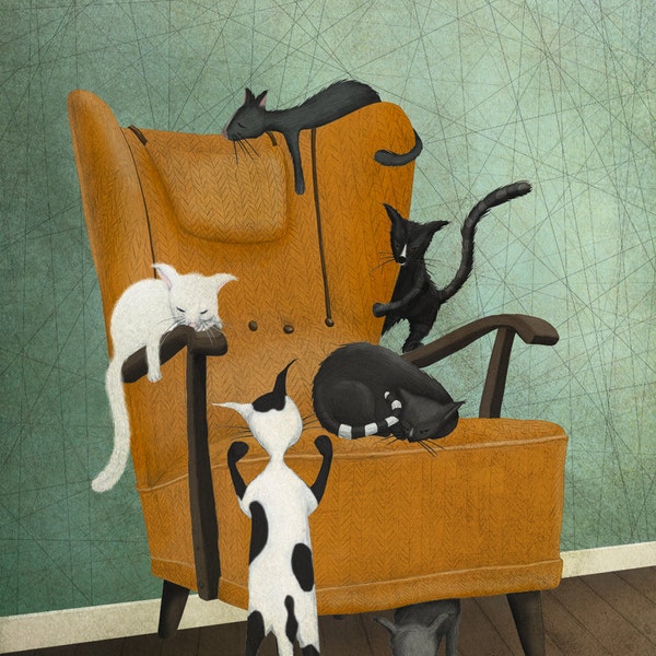 Cat life - Art print (3 different sizes)