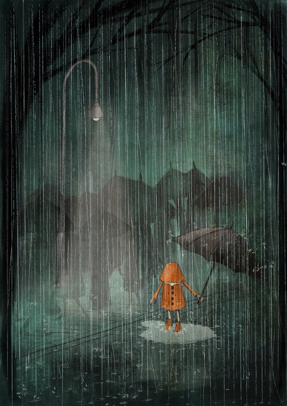 The Rain - Art Print (3 Different Sizes) - Etsy