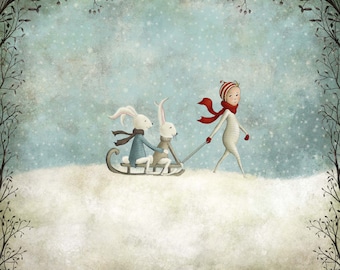 Sleighride - Art print (3 different sizes)