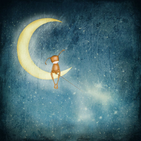 Fishing for stars -  Art print (3 different sizes)