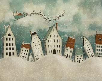 Wintertown - Art print (3 different sizes)