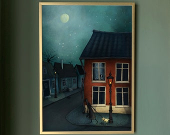 Late night - Art print (3 different sizes)