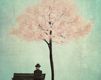 Under the cherry tree - Spring - Art print (3 different sizes)