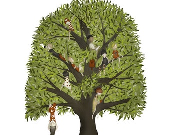 The climbing tree - Art print (3 different sizes)