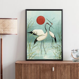 Cranes Artprint 3 different sizes image 2