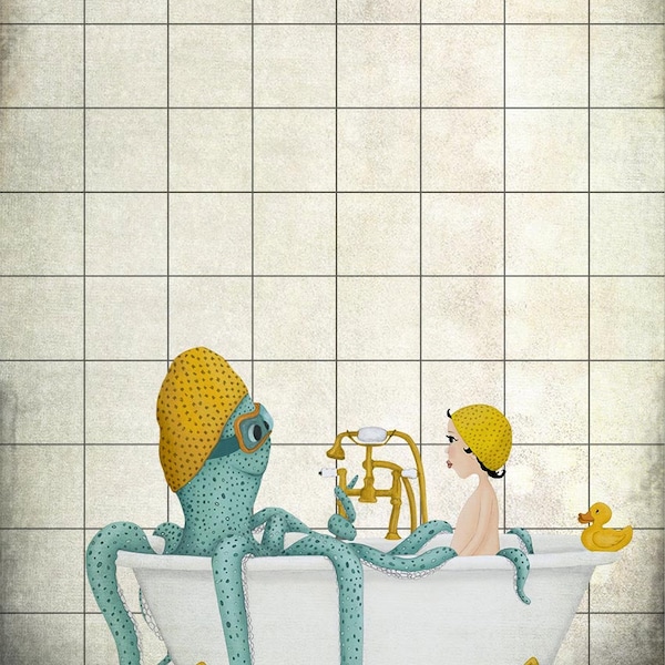 Time for a bath - Art print (3 different sizes)