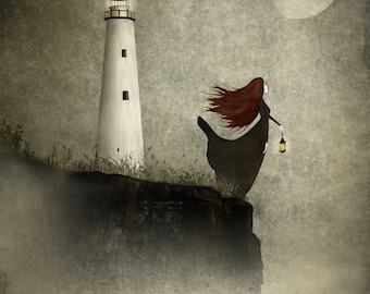 The Lighthouse widow - Art print (3 different sizes)