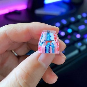 Heaven’s Gate Resin Keycap – Handmade Artisan Keycap for Mechanical Keyboard, Fantasy Style, Collector’s Desk Gift