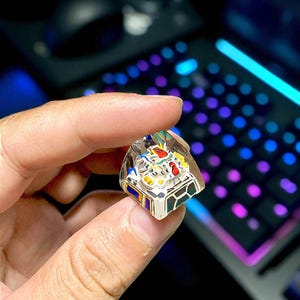 Mecha Roboter Resin Tastenkappe - Artisan Tastenkappe für Mechanische Tastatur | Von Sci-Fi inspiriertes Design, ideal für Gamer und Sammler