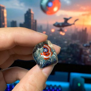 Shattered Shield – Handmade Resin Captain America Artisan Keycap