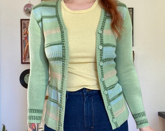 Vintage 70s space dyed cardigan