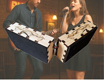 Wearable Cajon / Stomp-box. 'The Rhythmic' M3 electric hand drums singer. (Customs fees included in price.)