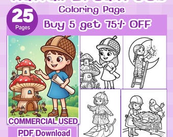 Kawaii Dream Job Coloring Pages for Kids & Adults | Cute Career Fantasy Coloring Book | Commercial Use PDF Download