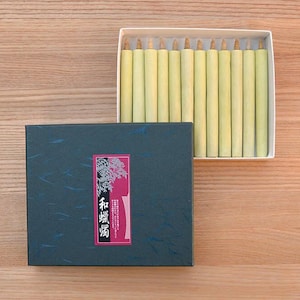 ISOBE Japanese Candle Set (24 pcs) - Authentic, Hand-Rolled White Candles for Short Meditation, 100% Natural