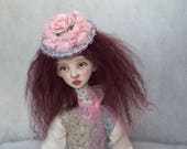 Art ooak doll ,paper clay collecting doll ,human figure clay doll ,air dry clay doll