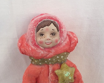 Handmade collecting cotton wool doll, home decor art doll