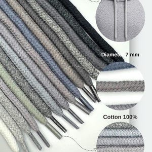 Cordón de algodón trenzado para sudadera con capucha / Cordón de repuesto de 7 mm con herrete transparente