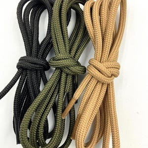 Strapazierfähige Polyester Runde Stiefel Schnürsenkel | Militär, Taktisch, Wandern, Arbeitsschuhe