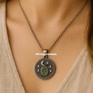 Raw Moldavite Pendant, Hammered Sterling Silver Design, Tektite Jewelry for Energy Healing, Rare Space Gemstone Necklace, Christmas gifts