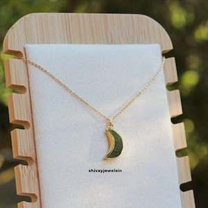 Raw Moldavite Pendant: Sterling Silver Floral Jewelry, Healing Crystal