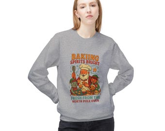 Unisex Midweight Softstyle Fleece Crewneck Sweatshirt Santa’s Sweet Squad | Midweight Softstyle Sweatshirt | Funny Holiday Apparel