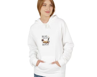 Unisex Midweight Softstyle Fleece Hoodie Read Dream Repeat" Hoodie | Unisex Midweight Softstyle Pullover | Literary & Reading Lover Gift