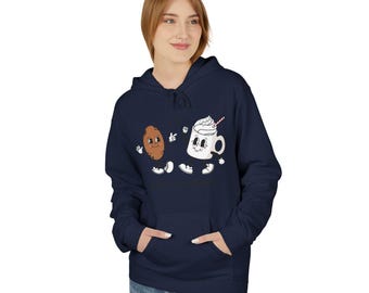 Bluza z kapturem unisex z polaru Softstyle, średniej grubości, najlepsza przyjaciółka | Przytulny sweter z nadrukiem przyjaźni | Pomysł na prezent dla najlepszej przyjaciółki