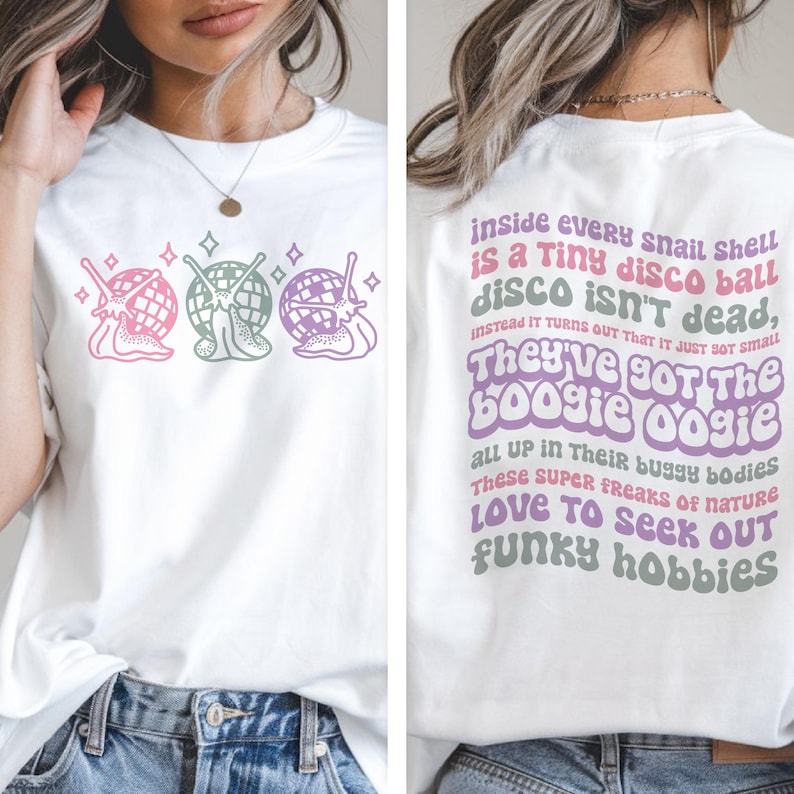 Disco Snails Unisex T-Shirt, TikTok Song Shirt, Softstyle Graphic Tee, Tiktok Tee, Viral Tiktok Trend, Disco Tee
