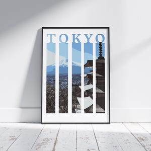 Tokyo | Japan | Tokyo Poster | Mount Fuji | Tokyo Print | Japan Wall Art | Mount Fuji Print | Digital Print