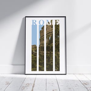 Roma / Italia / Coliseo / Póster de viaje / Coliseo de Roma / Impresión de Roma / Arte mural de Roma / Impresión digital