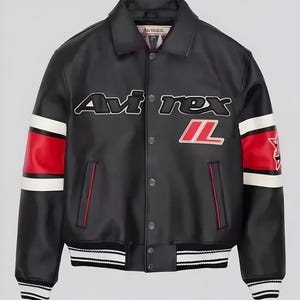 AVIREX USA Edition Icon Jacket In Snow White Color, Military Bomber Jacket, Men&#39;s Bomber Jacket,Original Leather Jacket For Him,Gift For Him