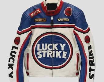 Vintage 90s Suzuki Team Lucky Strike Racing Jacket - Size Medium
