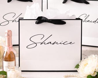Personalised Bridal Party Gift Bags | Custom Name Wedding Welcome Bags