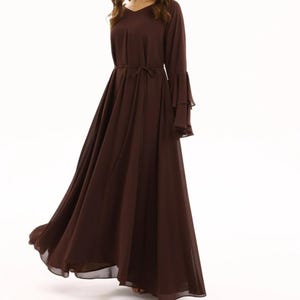 dress shirts for men brown Square Neck Knit & Flowy Maxi Dress main image 0