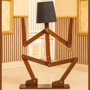Moon Walker Floor Lamp | Designer floor lamp in 100% handcrafted wood