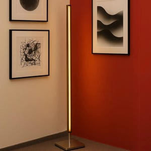Minimal Handcrafted Floor Light, Wooden floor lamp for living room, dining room, bedroom, office