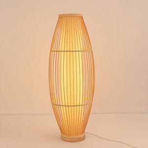Handmade Wood Floor Lamp, Bamboo Floor Lamp, Wedding Decor, Country Cottage Decor, LED Floor Lamp, Big Standing Lamp, Tall Light