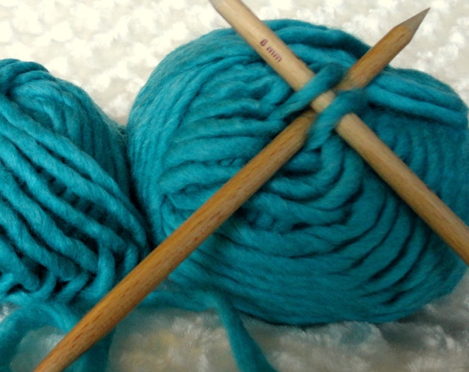 Chunky Knitting Yarn Super Bulky Wool Yarn in Teal 2 X 50gr. Etsy