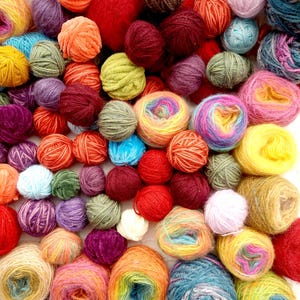 Surprise Yarn Ball Mystery Box, Colorful Yarn Scrap Bundle, 200g Mixed Yarn for Weaving, Crochet, Fiber Crafts, Gift for Makers