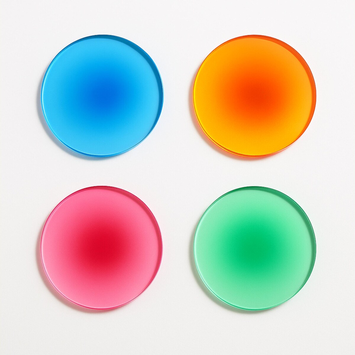 Colorful Ombre Drink Coasters Set - Acrylic Gradient Coaster Set for Coffee, Tea, Cocktails & Wine, Modern Home Table Accessories - Etsy