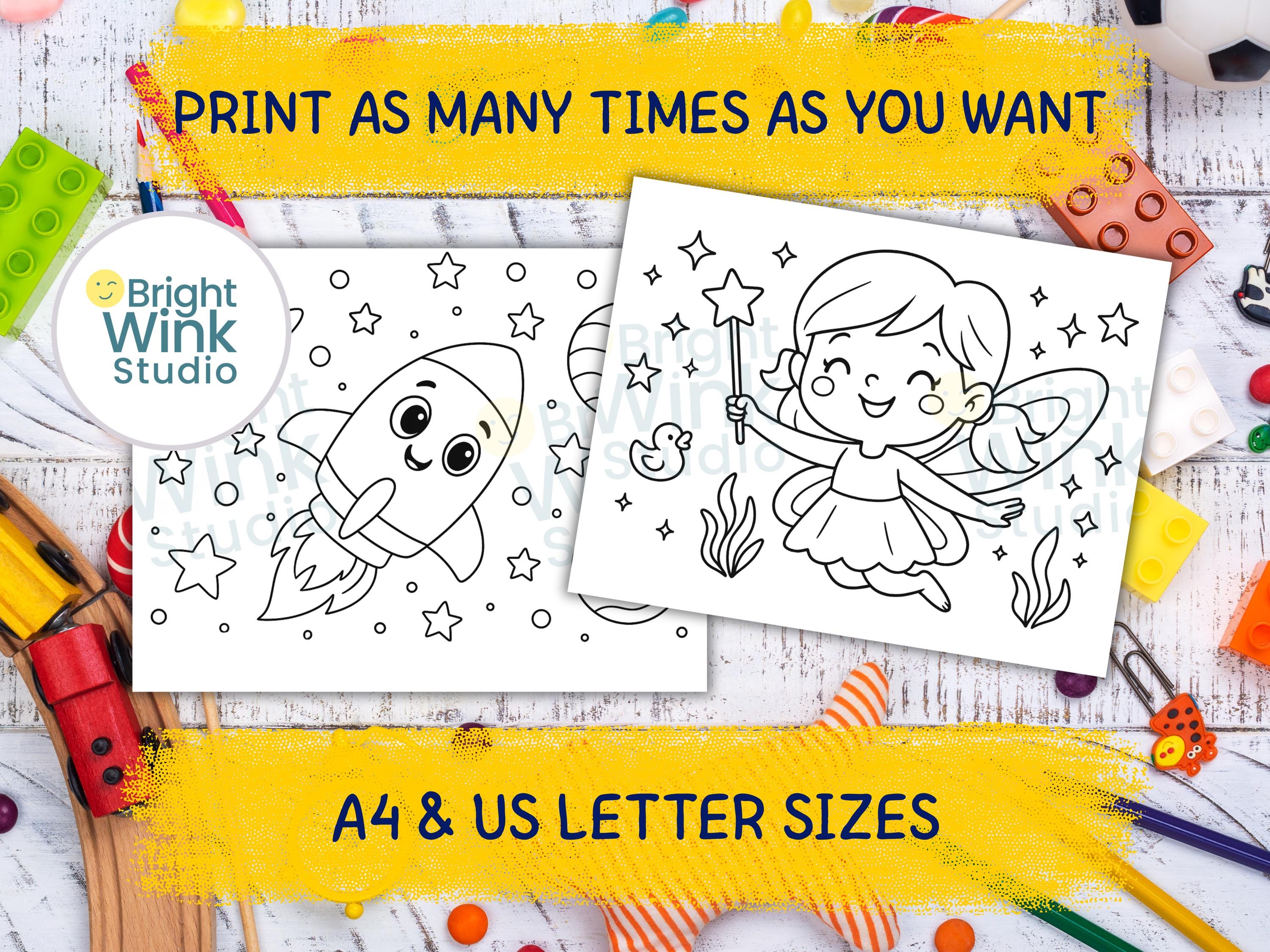 Fantasy & Magic Coloring Pages for Kids – Printable Magical Creatures ...